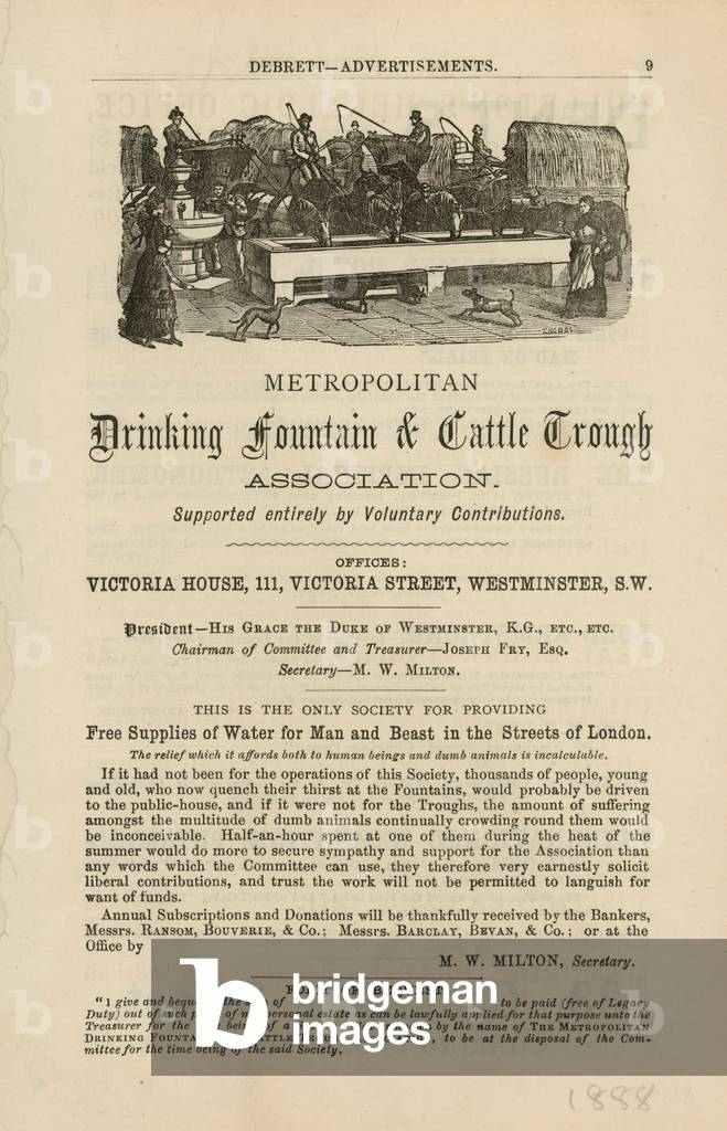 Metropolitan Drinking Fountain & Cattle Trough Association (engraving)