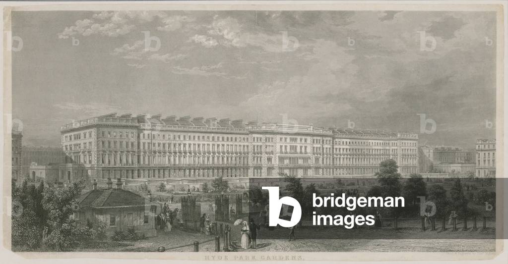 Hyde Park Gardens, London (engraving)