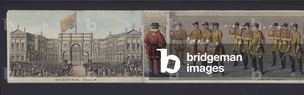 Part of the panorama of the marriage of Queen Victoria, c.1840 (hand-coloured aquatint)