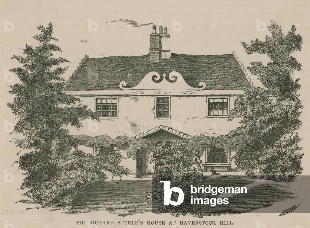 Sir Richard Steele's Cottage, Haverstock Hill (engraving)