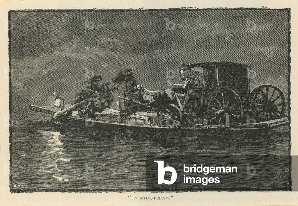 In mid-stream (engraving)