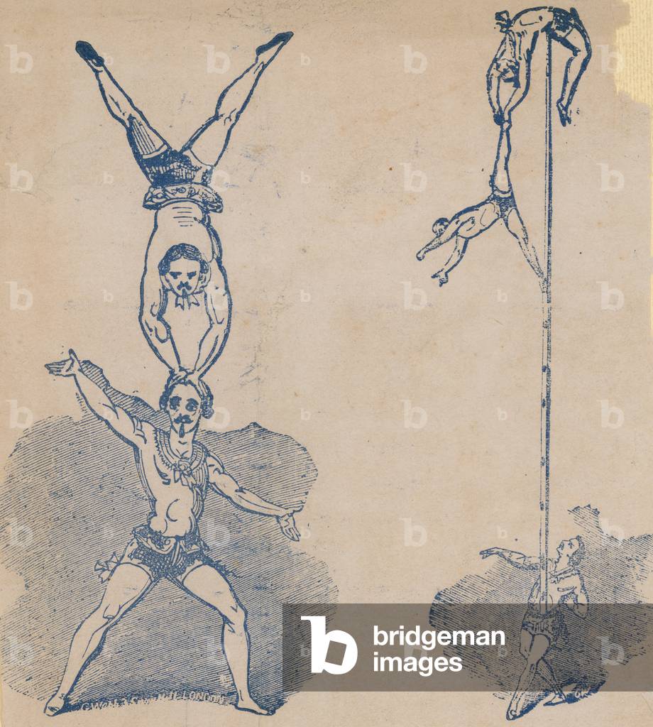 Circus acrobats (engraving)