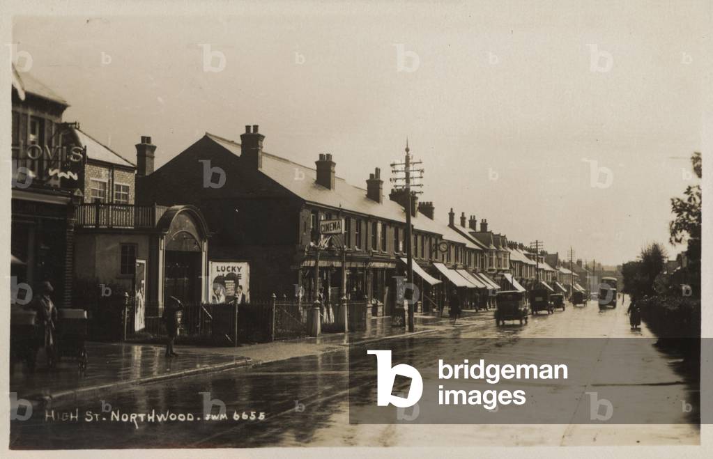 High Street, Northwood, near London (b/w photo)