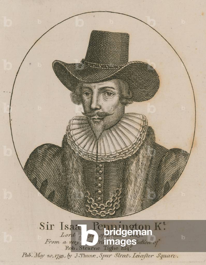 Sir Isaac Pennington, Lord Mayor of London 1643 (engraving)
