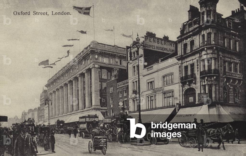 Oxford Street, London (b/w photo)