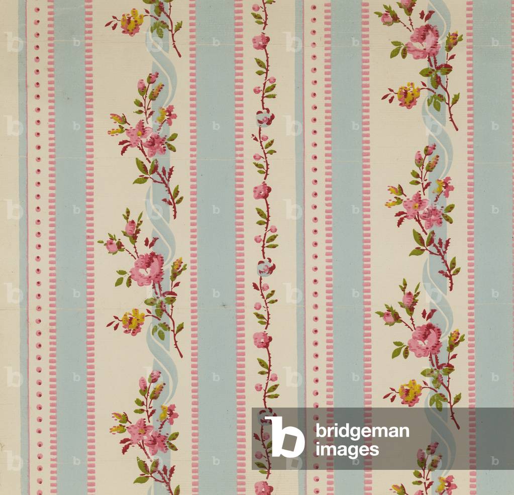 Wallpaper from the home of Thomas Carlyle (colour litho)