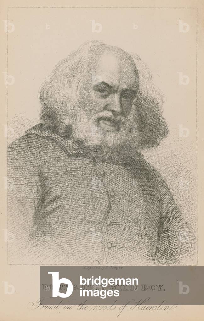 Peter the Wild Boy, found in the woods of Haemlin (engraving)