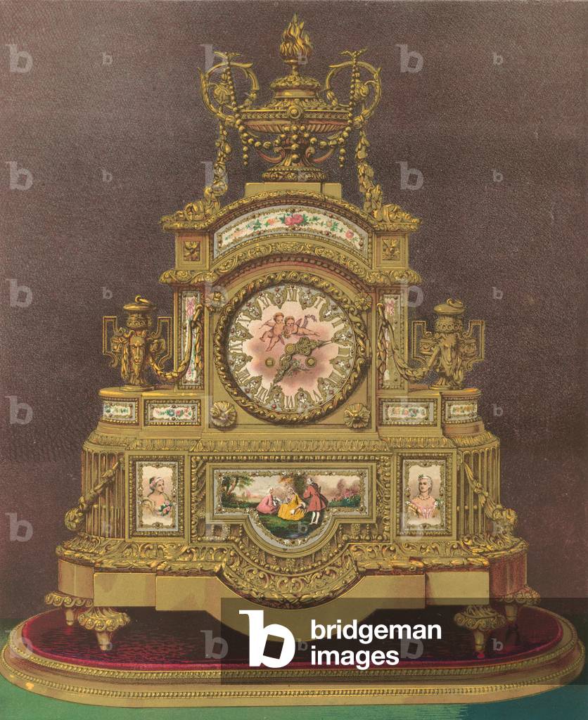 Timepiece presented by the members of the household of HRH the Prince of Wales (chromolitho)