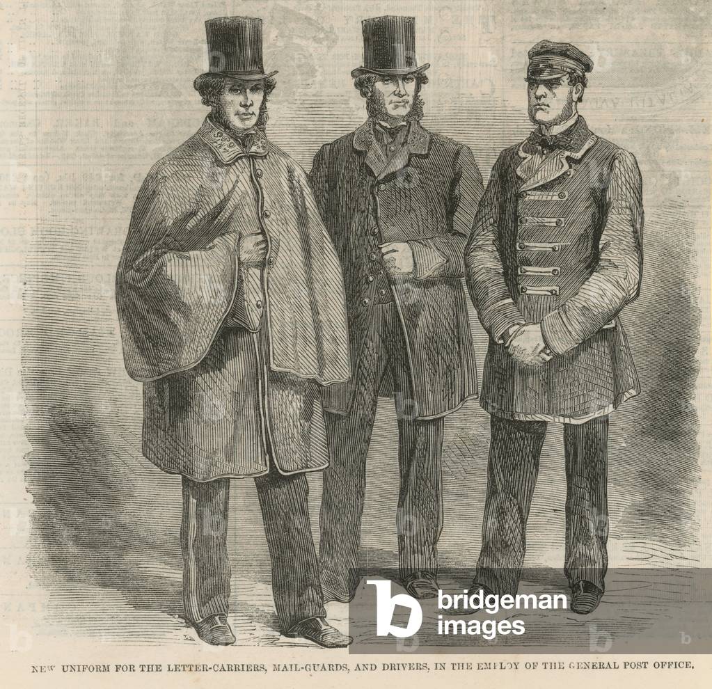 New Uniforms for Post Workers at the General Post Office (engraving)