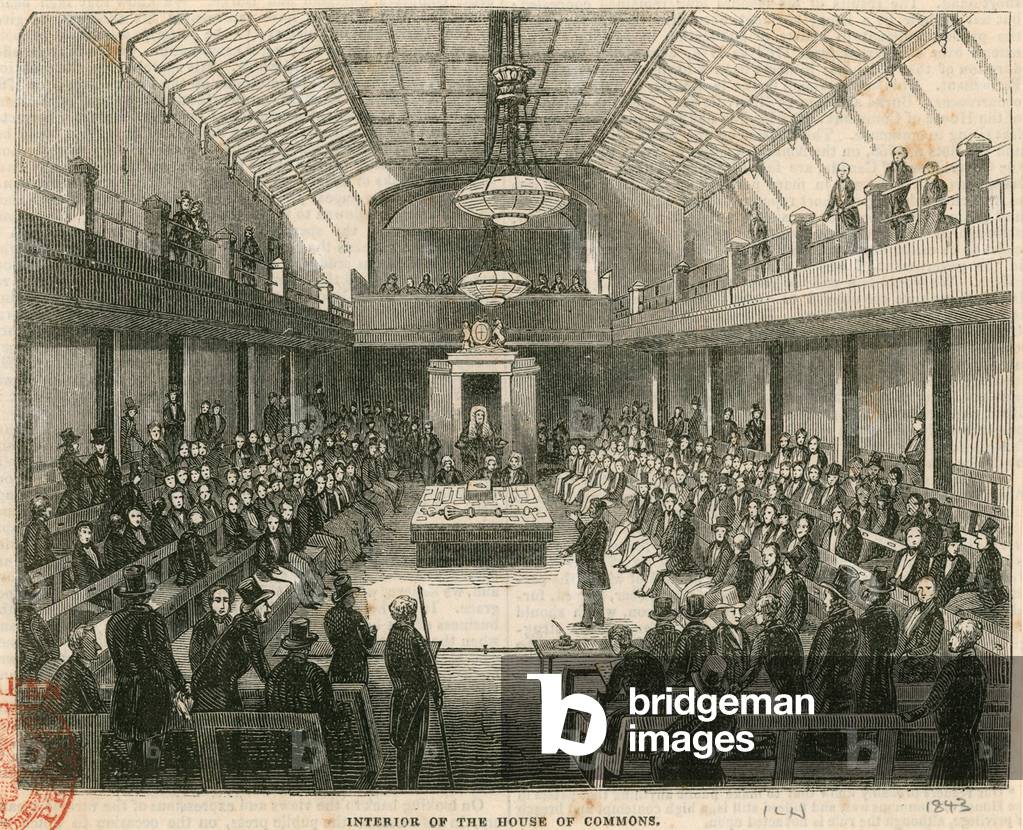 Interior of the House of Commons, Westminster, London (engraving)