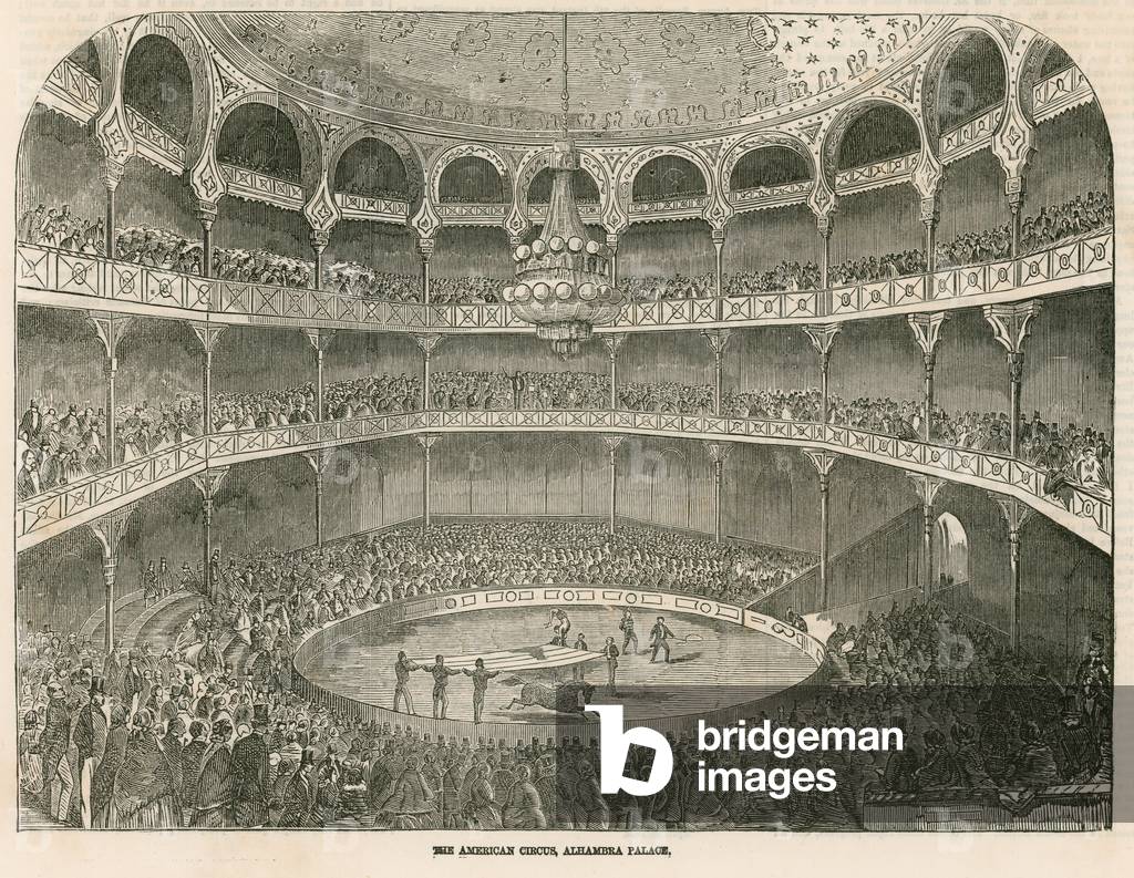 The American Circus at the Alhambra Palace (Alhambra Theatre), Leicester Square, London (engraving)