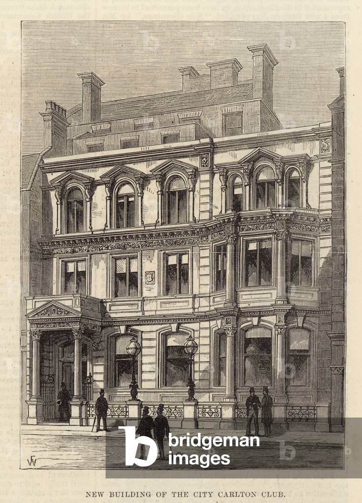 New building of the City Carlton Club (engraving)