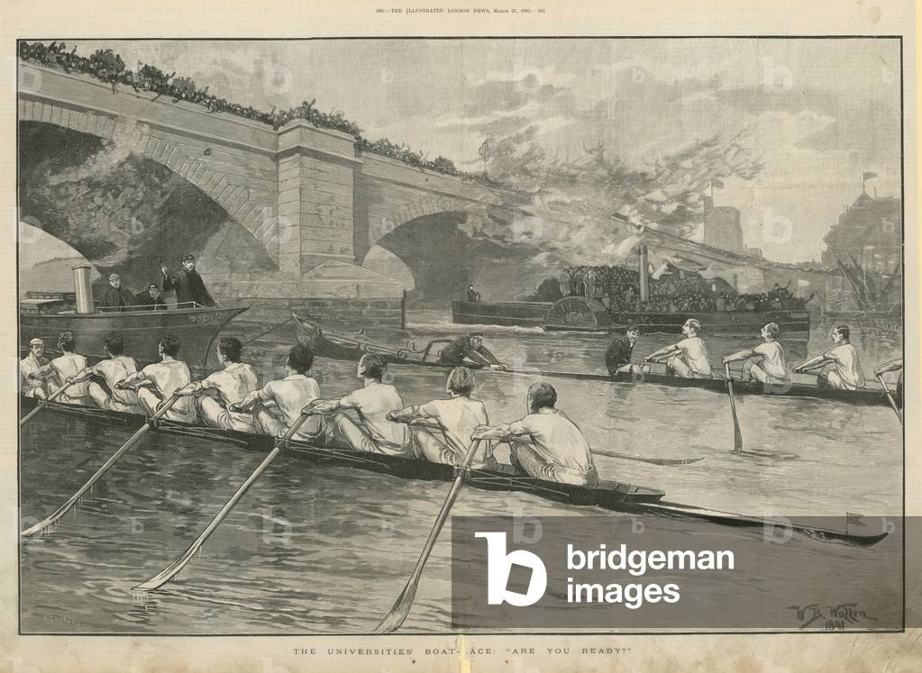 The Universities' boat race (engraving)