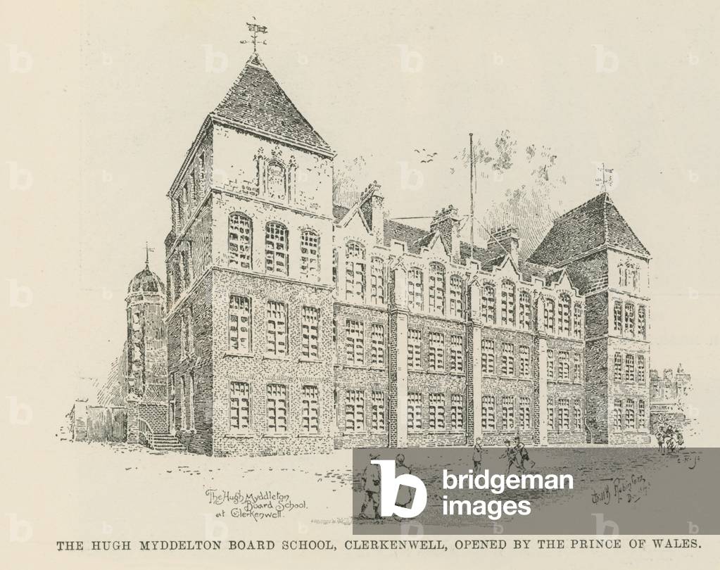 Hugh Myddelton Board School (engraving)