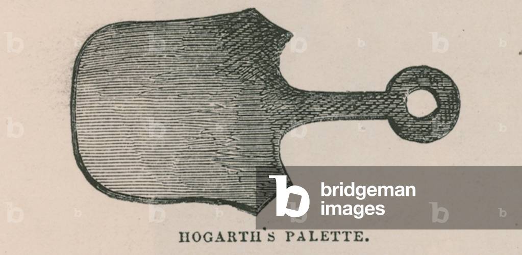 William Hogarth's palette (engraving)