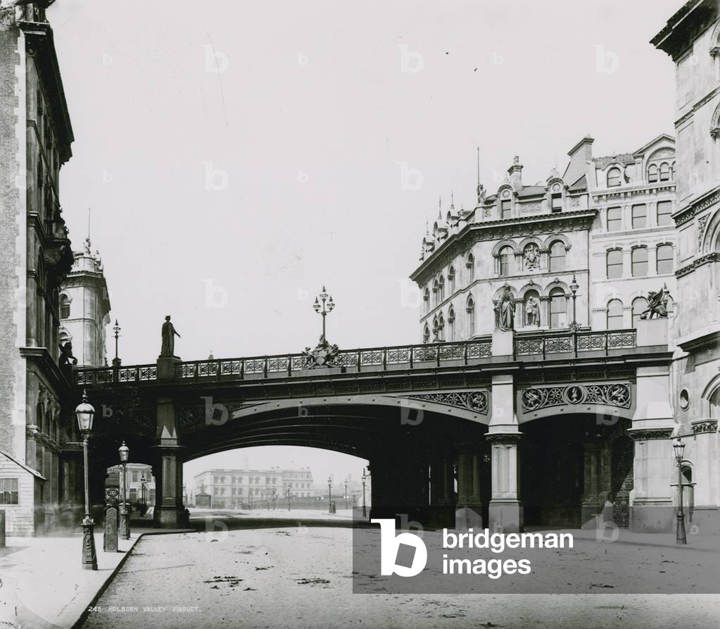 Holborn Viaduct; photograph (engraving)