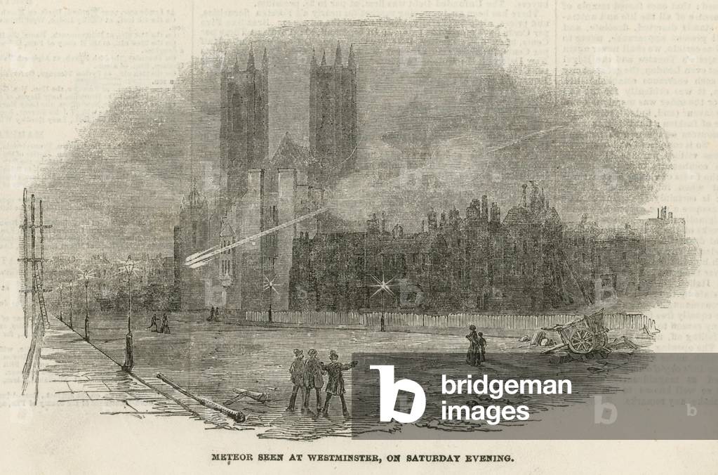 Meteor seen at Westminster (engraving)