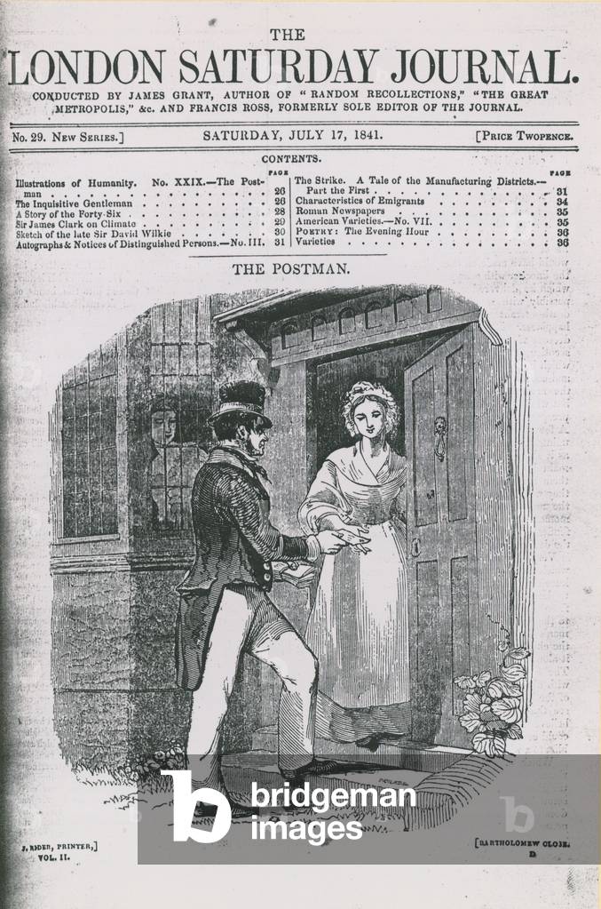 Cover of the London Saturday Journal (engraving)
