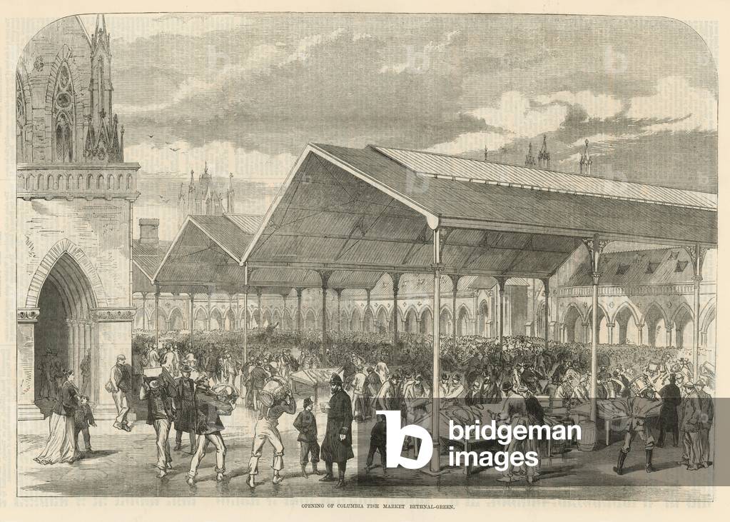 Opening of Columbia Fish Market in Bethnal Green (engraving)