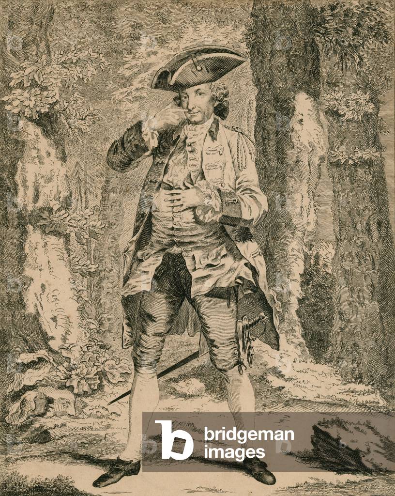 Mr Woodward in the character of Mercutio in Romeo and Juliet (engraving)