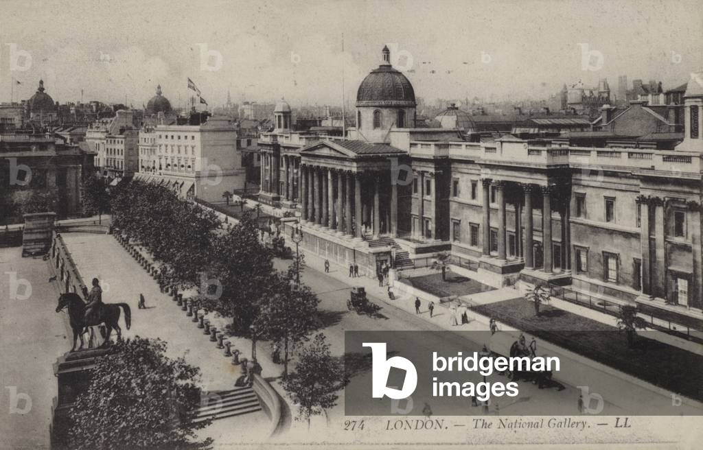 The National Gallery, London (b/w photo)