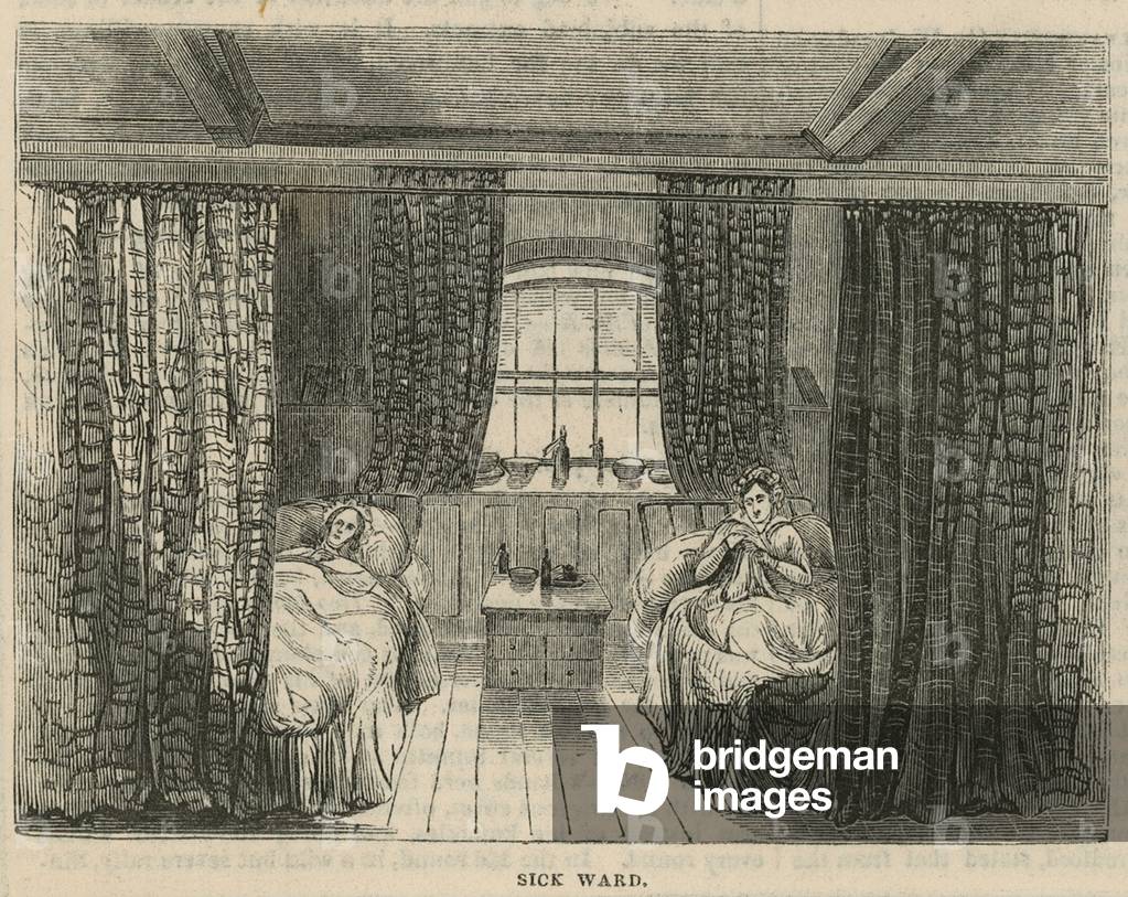 Royal Free Hospital, London: Sick Ward (engraving)