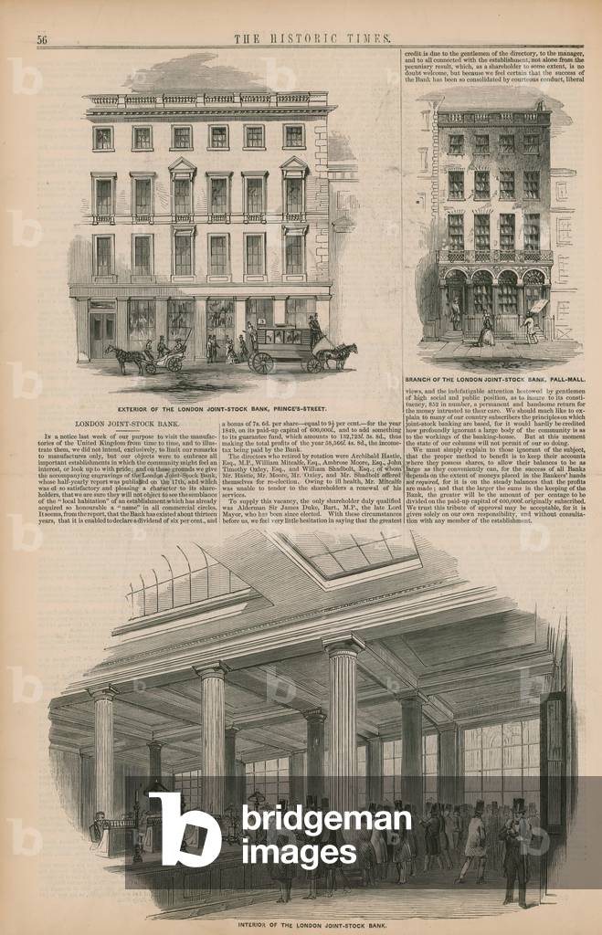 The London Joint Stock Bank (engraving)