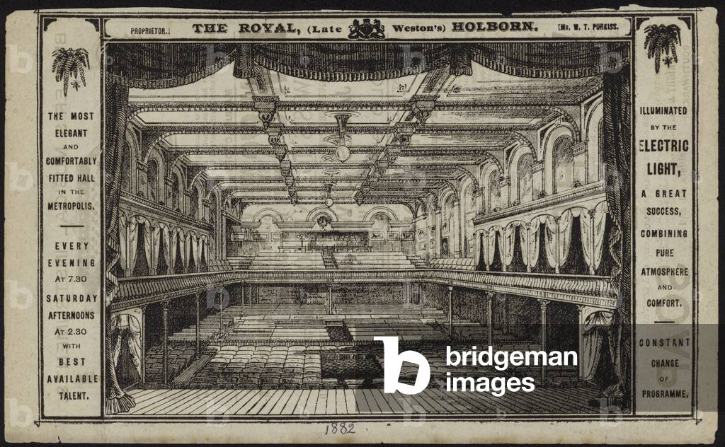 Trade card for The Royal (engraving)