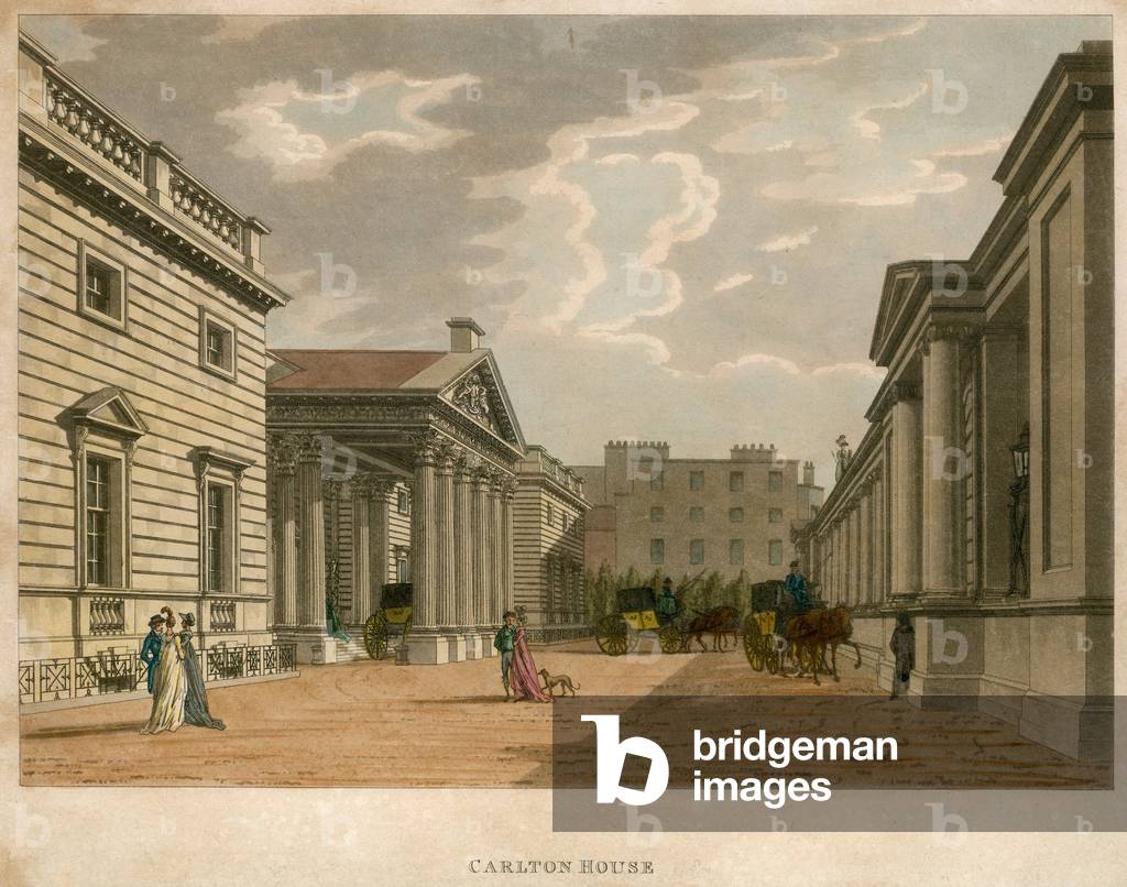Carlton House, London (coloured engraving)