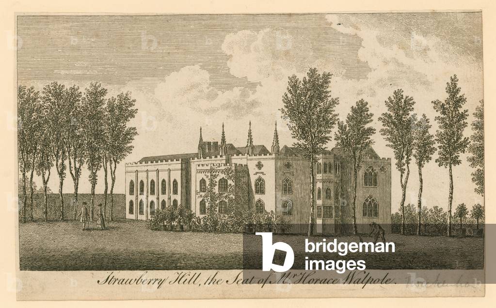 Strawberry Hill, Twickenham, London; the seat of Mr Horace Walpole (engraving)