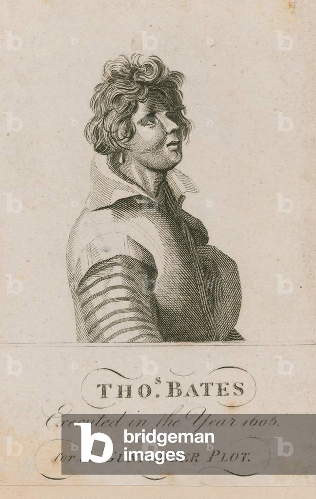 Thomas Bates, executed in the year 1606 for the Gunpowder Plot (engraving)