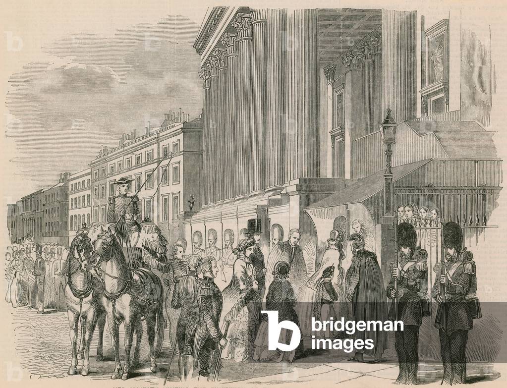 Her Majesty visiting the Exhibition of the Royal Academy (engraving)