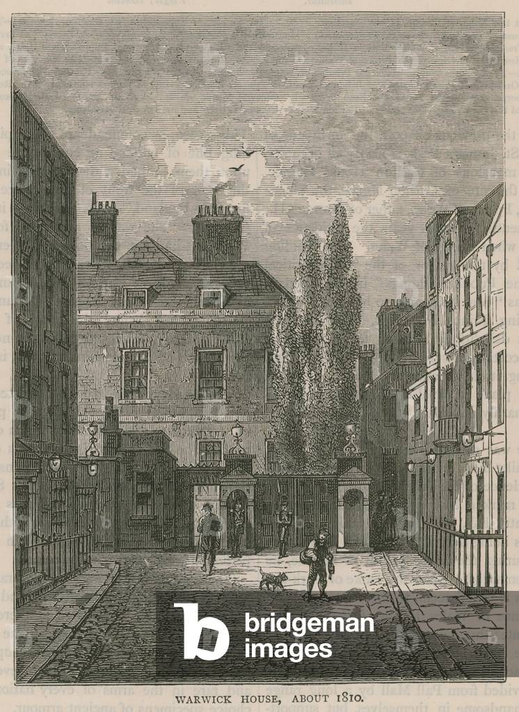 Warwick House, London, in about 1810 (engraving)