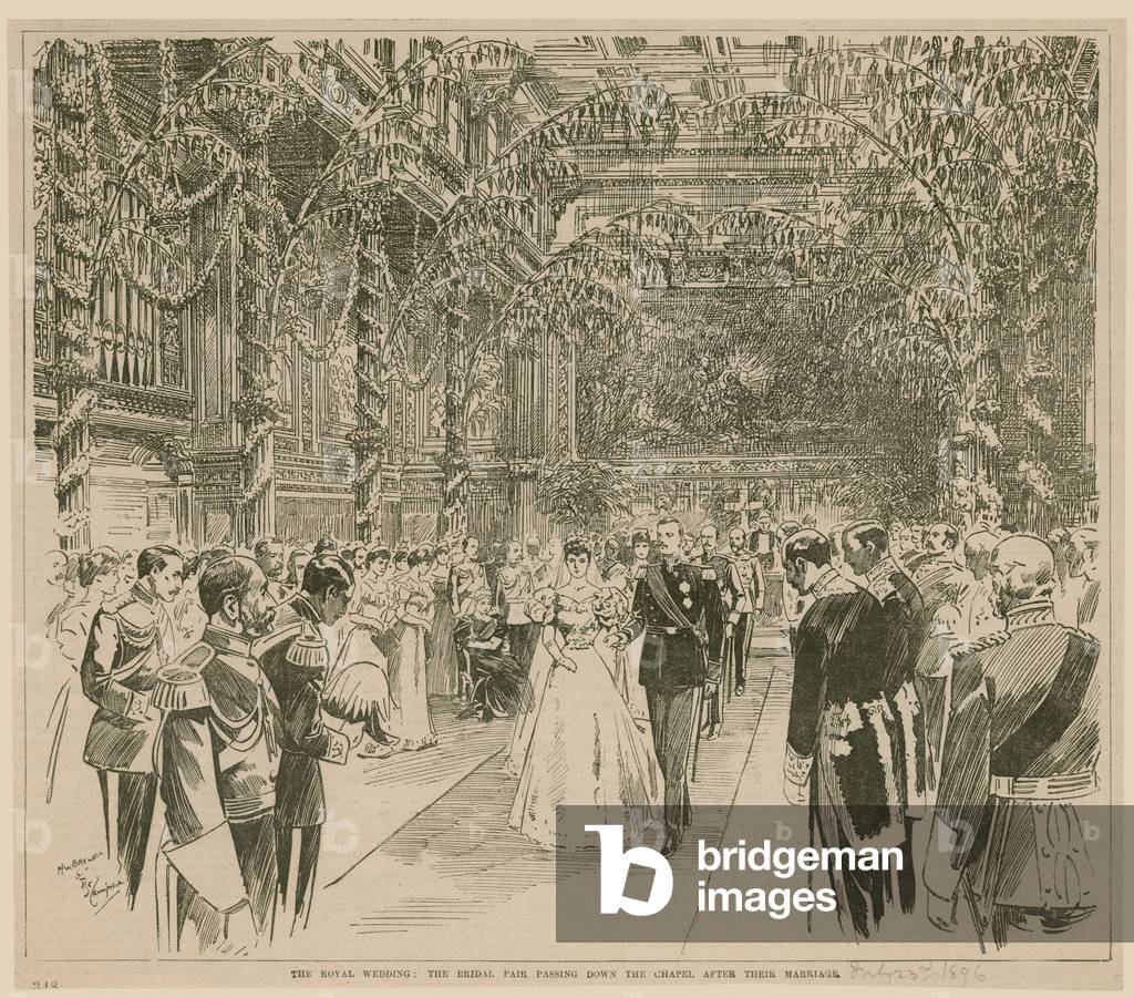 The Royal Wedding, 23 July 1896 (engraving)