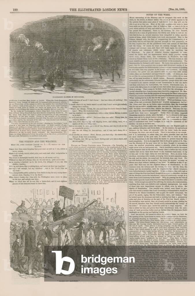 Streets and the weather (engraving)