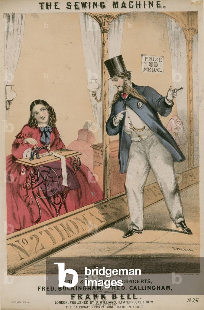 The Sewing Machine (colour litho)