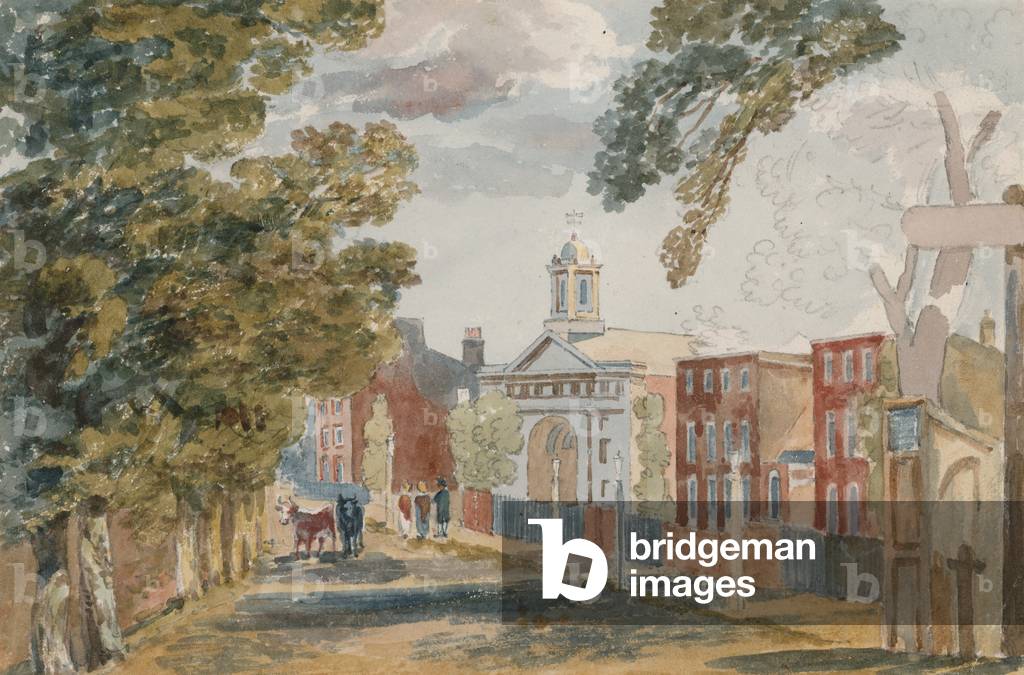 Palace Court, New Kensington Gardens, London (w/c on paper)