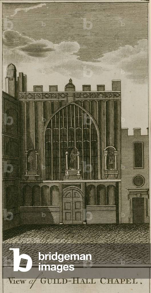 View of the Guildhall Chapel, London (engraving)