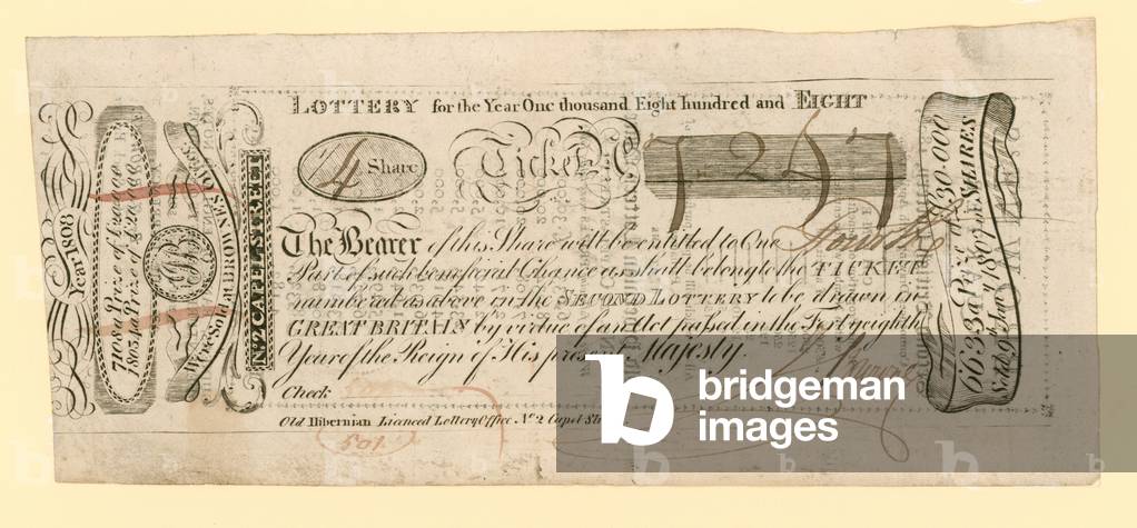 Lottery ticket (engraving)