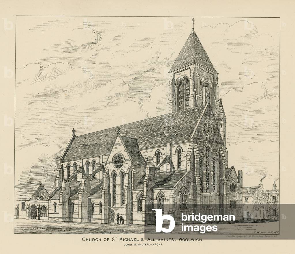 Church of St Michael and All Saints in Woolwich (engraving)