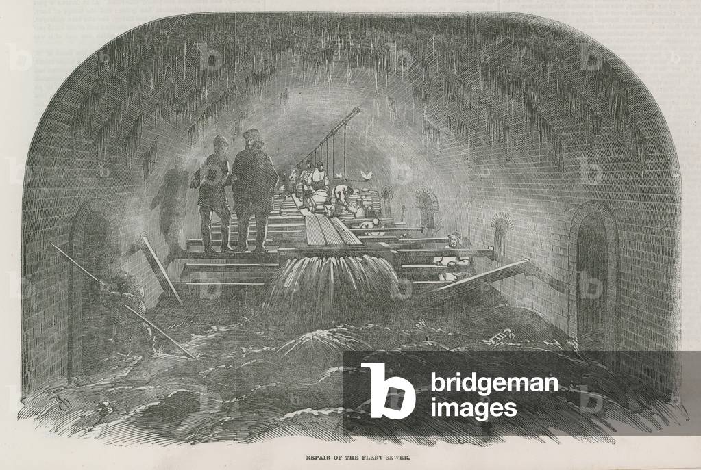 Repair of the Fleet Sewer (engraving)