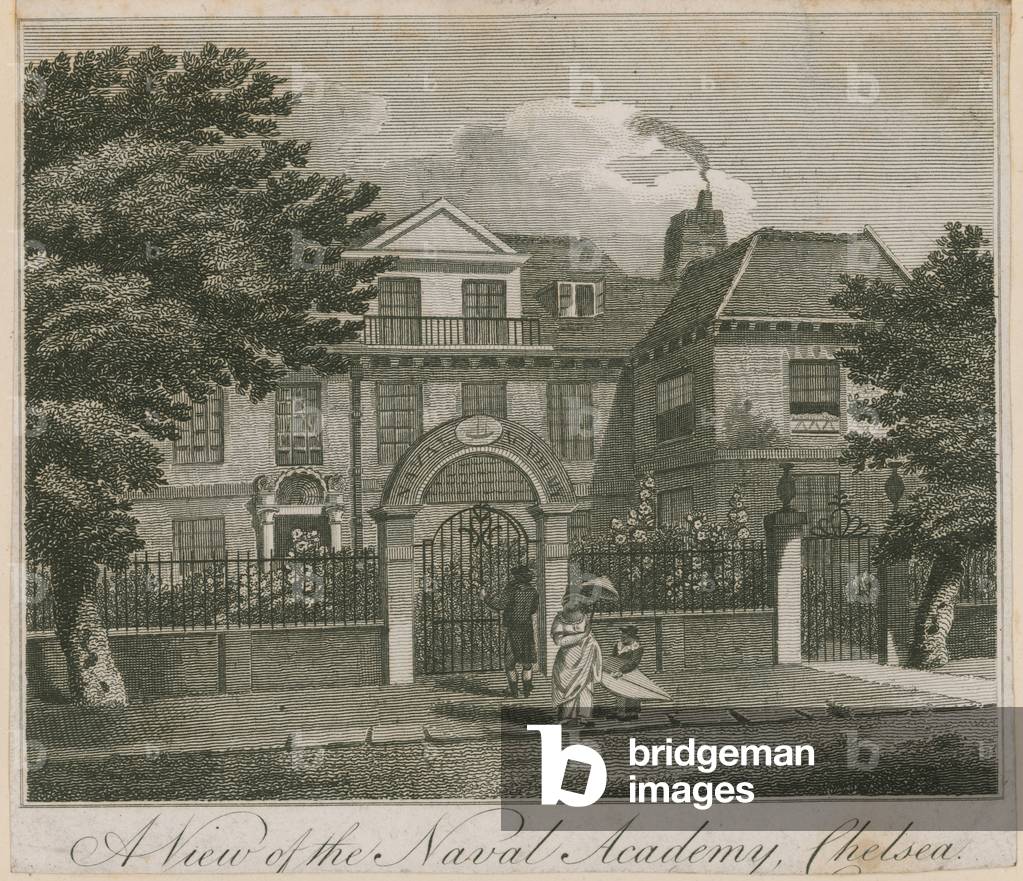 A view of the Naval Academy in Chelsea (engraving)