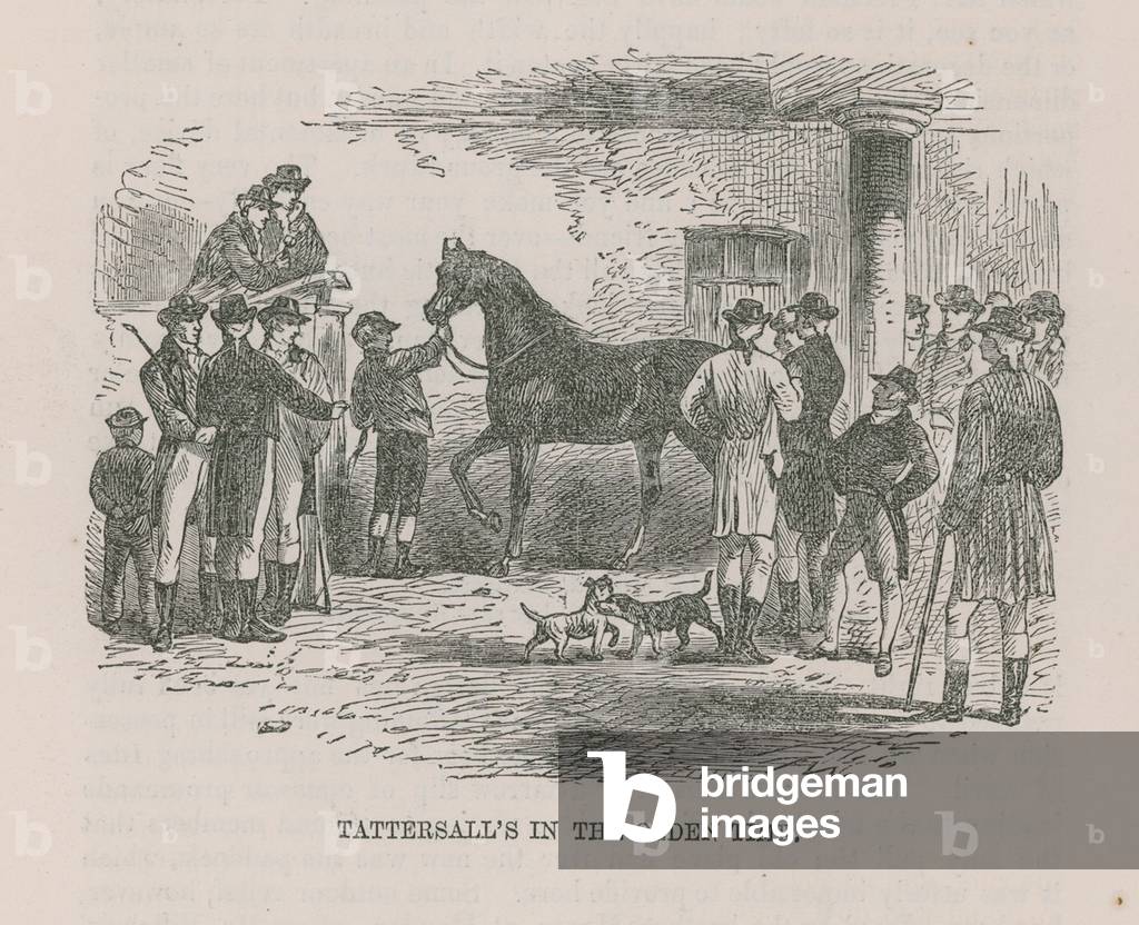 Tattersalls in the olden time (engraving)