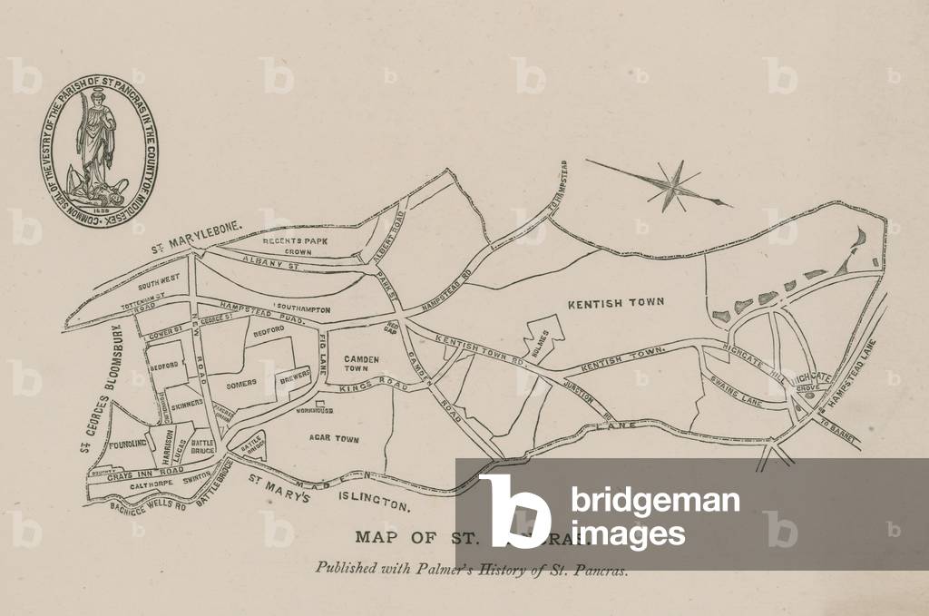 Map of St Pancras (engraving)
