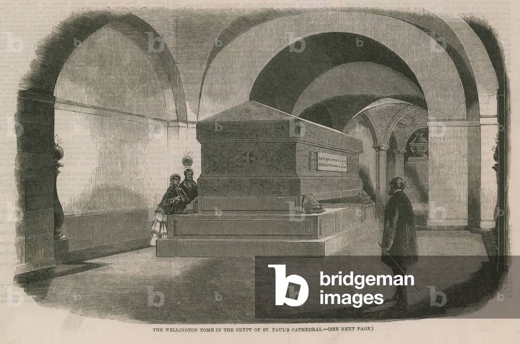 The Wellington Tomb in the crypt of St Paul's (engraving)