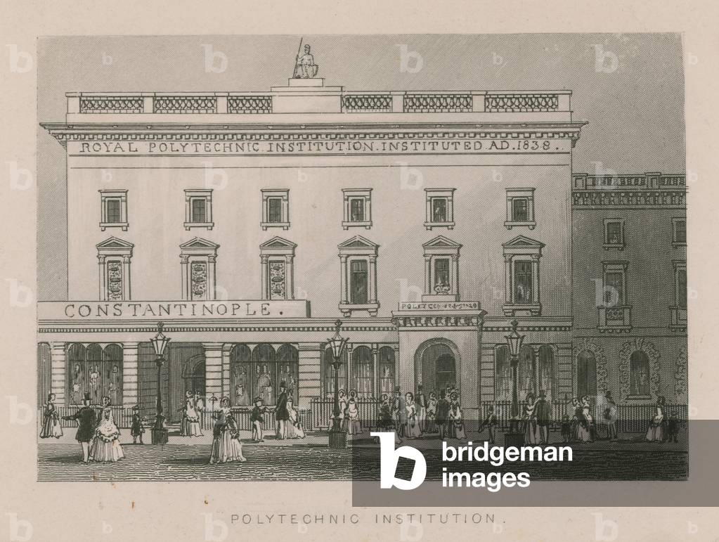 General view of the Royal Polytechnic Institute (engraving)