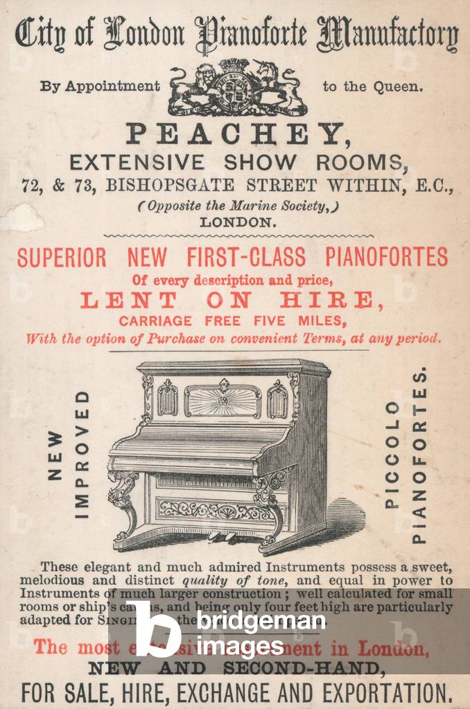 Trade card, Peachey (engraving)