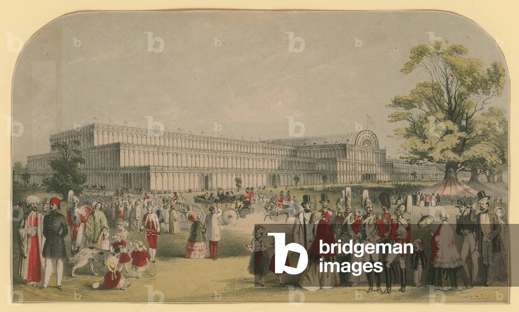 Crystal Palace, Hyde Park, London (coloured engraving)
