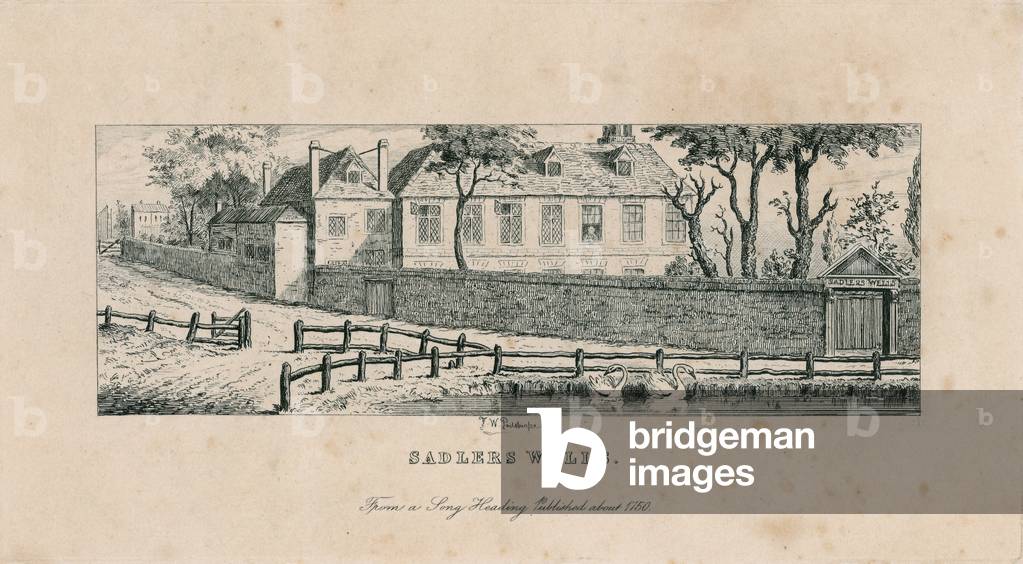 Sadler's Wells, before being replaced by the Musick House and Spa (engraving)