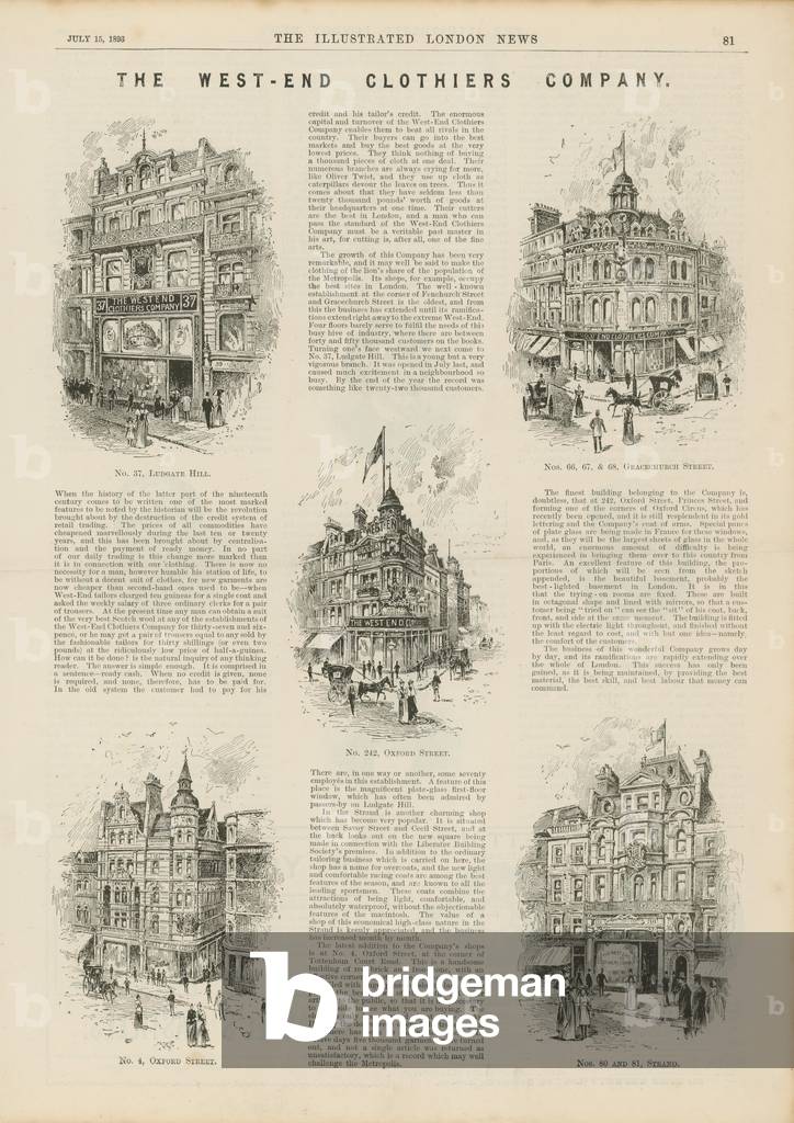 The West End Clothiers Company (engraving)